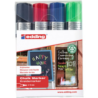 Marker kredowy e-4090 EDDING, 4-15 mm, 4 szt., mix kolor�w