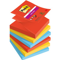 Karteczki samoprzylepne Post-it? Super Sticky Z-Notes, PLAYFUL, 76x76mm, 6x90 kart