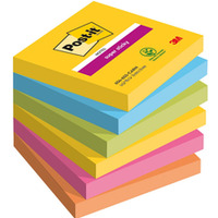 Karteczki samoprzylepne Post-it? Super Sticky, CARNIVAL, 76x76mm, 6x90 kart.