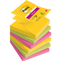 Karteczki samoprzylepne Post-it? Super Sticky Z-Notes, CARNIVAL, 76x76mm, 6x90 kart.