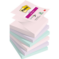 Karteczki samoprzylepne Post-it? Super Sticky Z-Notes, SOULFUL, 76x76mm, 6x90 kart