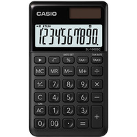 Kalkulator kieszonkowy CASIO SL-1000SC-BK-B, 10-cyfrowy, 71x120mm, kartonik, czarny