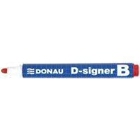 Marker do tablic DONAU D-Signer, okrgy, 2-4mm (linia), zawieszka, czerwony