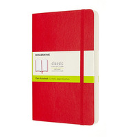 Notes MOLESKINE Classic L (13x21 cm), g�adki, mi�kka oprawa, scarlet red, 400 stron, czerwony