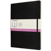 Notes MOLESKINE XL (19x25cm) linie-g�adki, mi�kka oprawa, 192 strony, czarny
