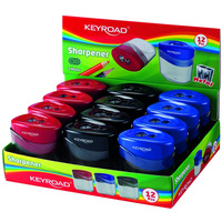 Temperwka plastikowa KEYROAD, podwjna, z pojemnikiem, display, mix kolorw