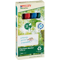 Marker do flipchartów e-32 EDDING Ecoline, 1-5mm, 4 szt., mix kolorów