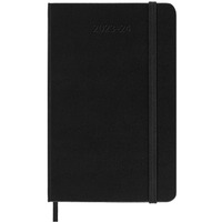 Kalendarz tygodniowy horyzontalny MOLESKINE 2023/24, 18M, P, twarda oprawa, czarny