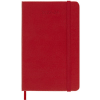 Kalendarz tygodniowy MOLESKINE 2023/24, 18M, P, twarda oprawa, scarlet red