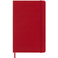 Kalendarz tygodniowy MOLESKINE 2023/24, 18M, L, twarda oprawa, scarlet red