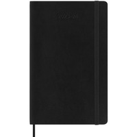 Kalendarz tygodniowy MOLESKINE 2023/24, 18M, L, mikka oprawa, czarny