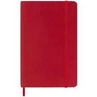 Kalendarz tygodniowy MOLESKINE 2023/24, 18M, P, mikka oprawa, scarlet red
