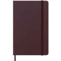 Kalendarz tygodniowy MOLESKINE 2024, 12M, P, twarda oprawa, burgundy red