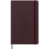 Kalendarz tygodniowy MOLESKINE 2024, 12M, L, twarda oprawa, burgundy red