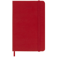 Kalendarz dzienny MOLESKINE 2024, 12M, P, twarda oprawa, scarlet red