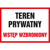 Znak TDC, Teren prywatny wstp wzbroniony