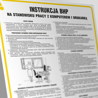 Znak TDC, Instrukcja postpowania na stanowisku pracy z komputerem i drukark