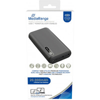 Powerbank MEDIARANGE, 20.000 mAh, 2xUSB-A + 1xUSB-C, czarny