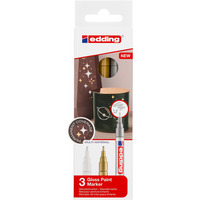 Marker olejowy b�yszcz�cy e-751 EDDING, 1-2mm, 3 szt., mix kolor�w metalicznych