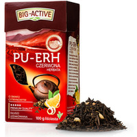 Herbata BIG-ACTIVE PU-ERH czerwona liciasta o smaku cytrynowym 100g
