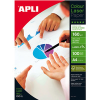 Papier fotograficzny APLI Glossy Laser Paper, A4, 160gsm, byszczcy, 100ark