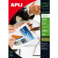 Papier fotograficzny APLI Glossy Laser Paper, A4, 210gsm, byszczcy, 100ark