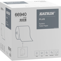 Papier toaletowy systemowy w rolce 800 listkw 2-warstwowy PLUS KATRIN 66940, opakowanie: 36 rolka