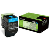 Lexmark Toner 802C 80C20C0 Cyan 1K CX310dn, CX310n, CX410de, CX410de DSV EG