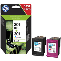 HP Tusz nr 301+301 N9J72AE 2pack CMY+K