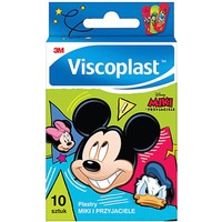 Zestaw plastrw VISCOPLAST, 10szt., MIKI I PRZYJACIELE, MIX KOLOR