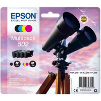 Epson Tusz 502 Stylus T02V640 CMYK 4pack, 550s, 3x3.3/4.6ml