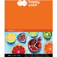 Blok do akrylu Art., A5, 10 ark, 360g, Happy Color HA 7836 1520-A10