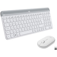 Logitech Zestaw Klawiatura i Mysz MK470 Bezprzewodowy slim white