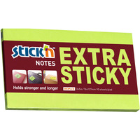 Notes sam.EXTRA STICKY 76X127 zielony neon 90 kartek STICKN 21676