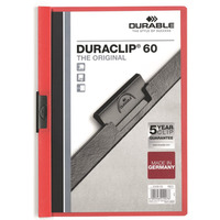 Skoroszyt DURABLE DURACLIP Original 60 czerwony 2209-03