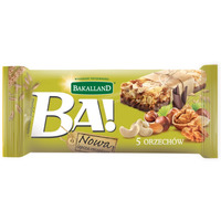 Baton zboowy Ba!, 5 orzechw, Bakalland, 40g