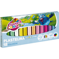 Plastelina 12 kolorw pastelowa KOMA