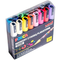 Markery z tuszem pigmentowym PC-5M, komplet 16 sztuk POSCA UNPC5M/16C