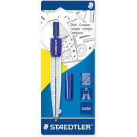 Cyrkiel szkolny z etui na grafity, blister, Staedtler S 550 50 BK