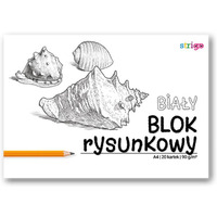 Blok rysunkowy A4 20k 90g biay SPA013