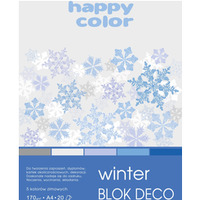 Blok Deco Cristal 170 g/m2, A4, 20 ark., 5 kolorw, Happy Color HA 3817 2030-140