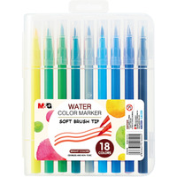 Pisak artystyczny pdzelkowy 1-4 mm, wodny, zestaw 18 kolorw, MG MG ACP92168