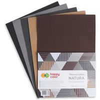 Tektura falista NATURA, A4, 5 ark, 5 kolorw, Happy Color HA 7720 2030-NATURA