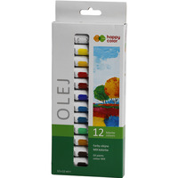 Farba olejna, zestaw 12 kolorw x 12 ml, Happy Color HA 7310 0012-K12