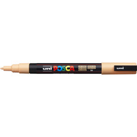 Marker z tuszem pigmentowym PC-3M jasno-pomaraczowy POSCA UNPC3M/DJPO