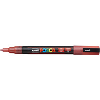 Marker z tuszem pigmentowym PC-3ML brokatowy czerwony POSCA UNPC3ML/DCE