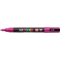 Marker z tuszem pigmentowym PC-3M fuksja POSCA UNPC3M/DFU