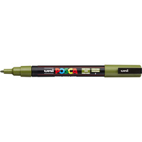 Marker z tuszem pigmentowym PC-3M ziele khaki POSCA UNPC3M/DZKH