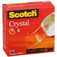Tama biurowa SCOTCH Crystal Clear (600), transparentna, 19mm, 10m (X)