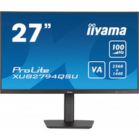 IIYAMA Monitor 27 cali XUB2794QSU-B6 VA,QHD,HDMI,DP,100Hz,HAS(150mm),USB3.2